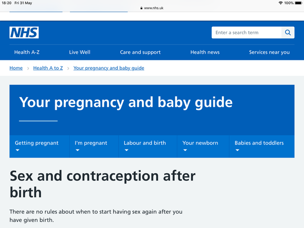 To actually consider I could be pregnant 8 weeks after having baby?