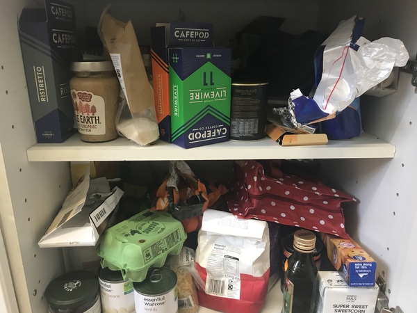 To ask how to organise my food cupboard? (Pic attached).