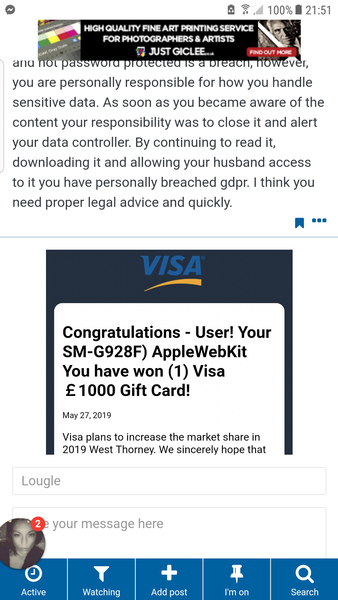 Red warning flashing up