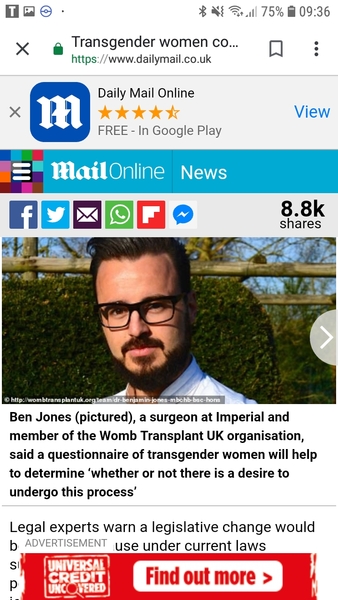 Imperial College London study into womb transplant for transwomen