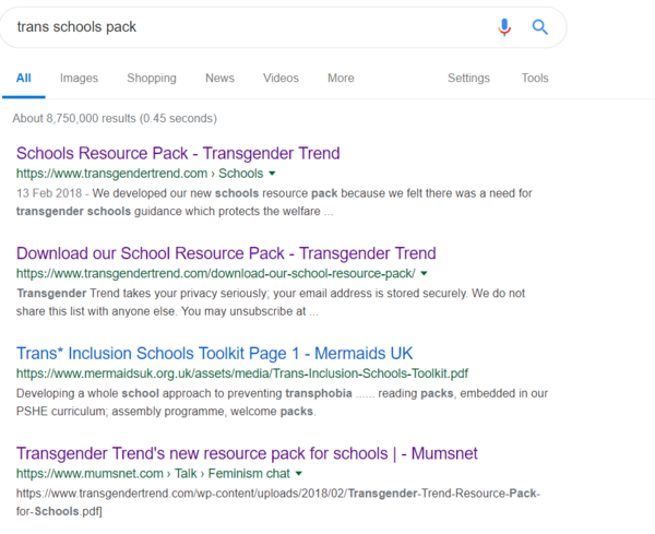 This is an Order:  Stop Googling and Visiting Transgender Trend.  I said Stop it.Website.  S