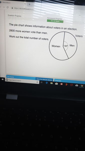 help with maths question pie chart 😭