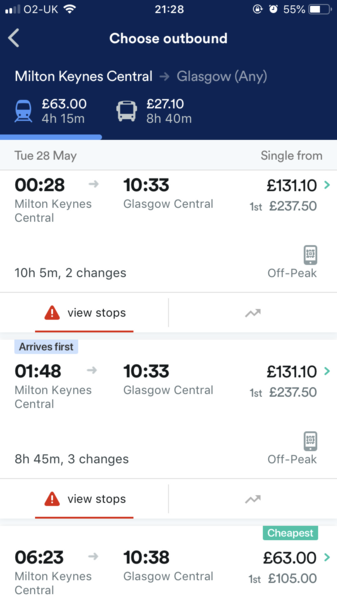 Milton Keynes to Newcastle Question