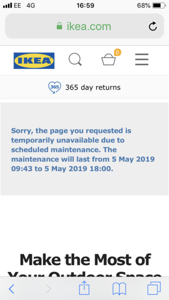 IKEA enthusists!! Why is their website down...do they bring new stock in this time of year?