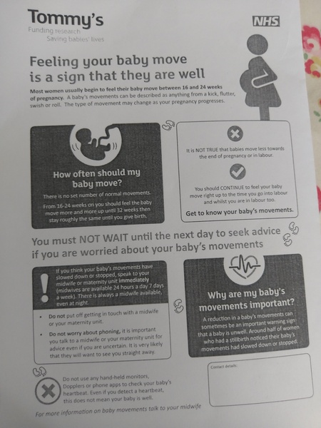Reduced movements 24 weeks