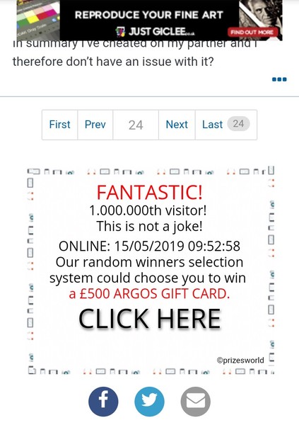 Phishing scam adverts on MN