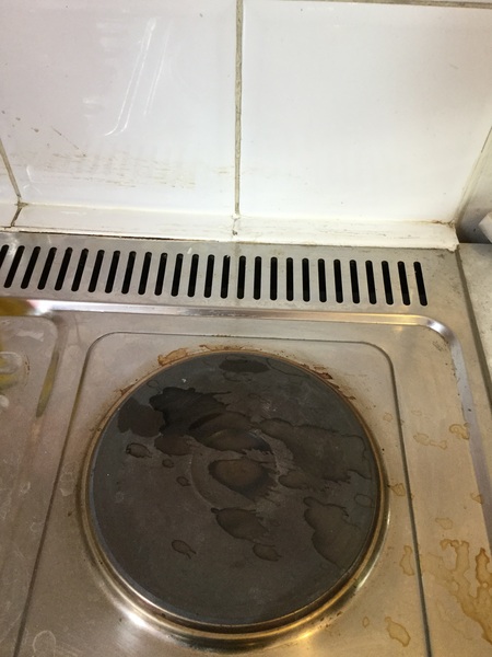 Spilled coffee down cooker vent?