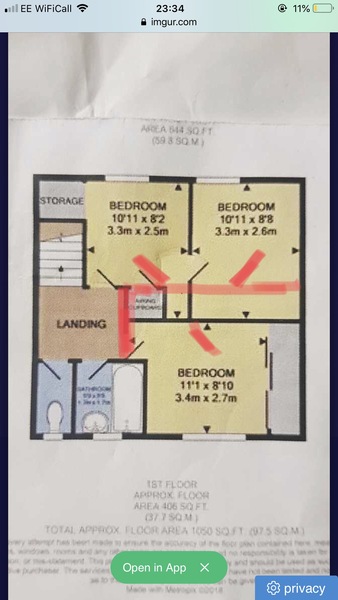 How best to turn this 2 bed into 3 bed