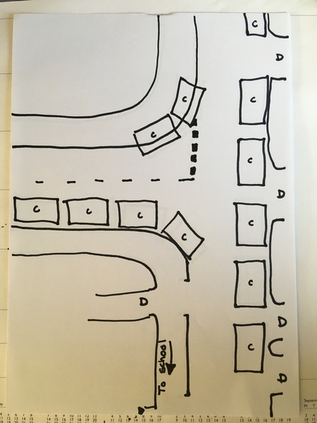 School parking (with diagram because I know that's important) WWYD?