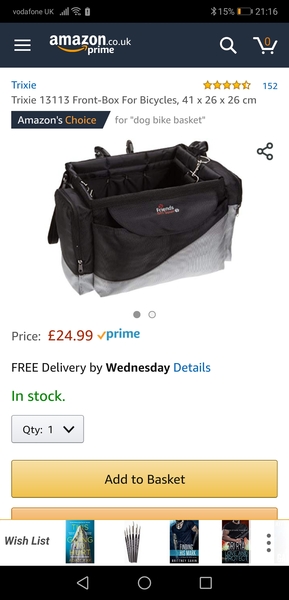 Bike baskets for your dog!
