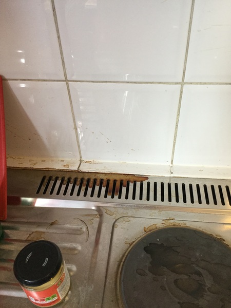Spilled coffee down cooker vent?