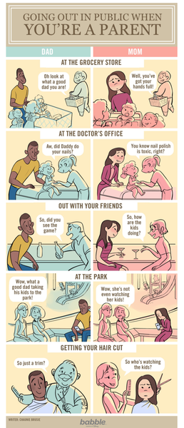 Men with babies...