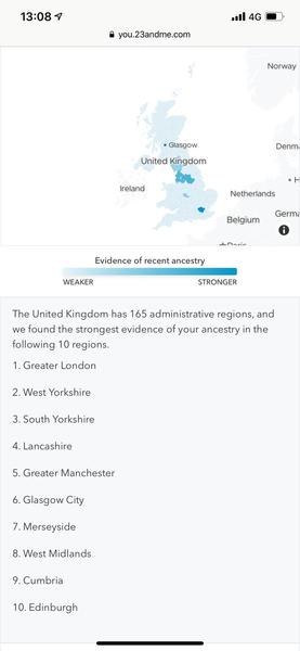 Ancestry DNA test