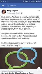 Teeside University survey on sex and gender in sport - hopelessly invalid in structure