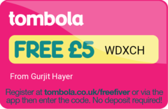 Tombola free £5 codes