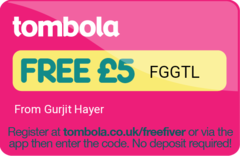 Tombola free £5 codes
