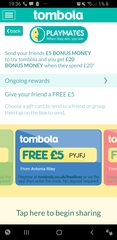 Tombola free £5 codes