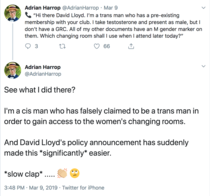 Times article - Men ‘should accept trans women in changing rooms’