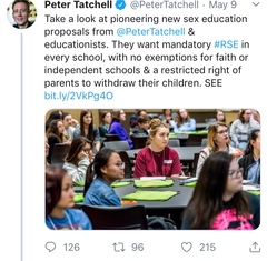 Stephen Fry backs P Tatchell's call to revise sex education