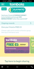 Tombola free £5 codes