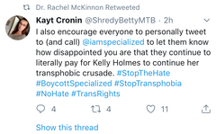 Transactivists tweeting violent threats to Sharron Davies for opposing the cotton ceiling