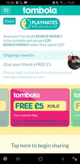 Tombola free £5 codes