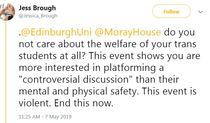 Edinburgh Uni under pressure for hosting discussion on women's sex based rights