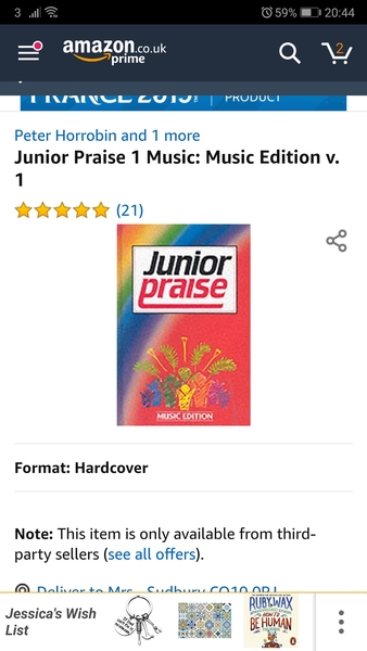To have bought a copy of 'come and praise'...