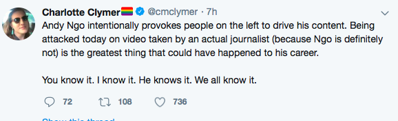 Antifa attacks editor at quilette by throwing milkshakes with quick drying cement in