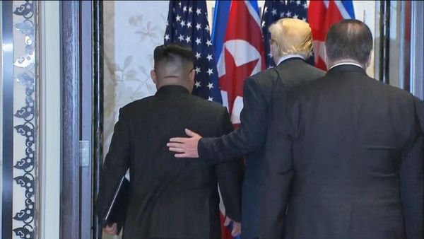 You'd think Trump or someone would offer Melania a hand here...