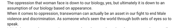 To put up and shut up with the transphobia on here?