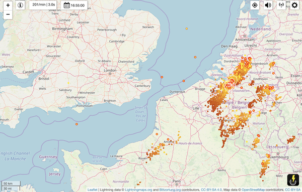Potential for severe thunderstorms and heavy rain Tuesday 18th/Wednesday 19th.