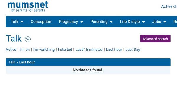 No results for "Last Hour" link