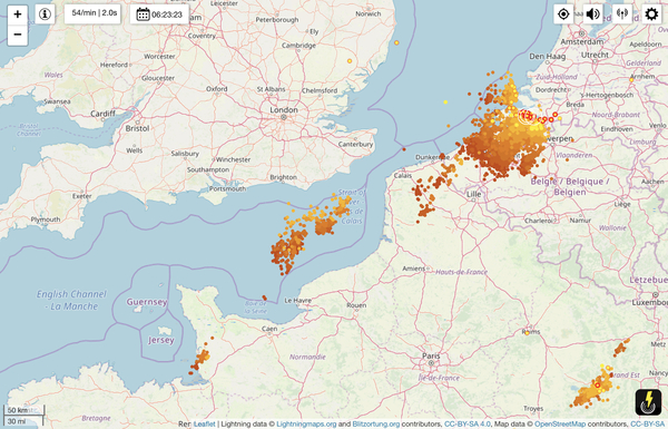 Potential for severe thunderstorms and heavy rain Tuesday 18th/Wednesday 19th.