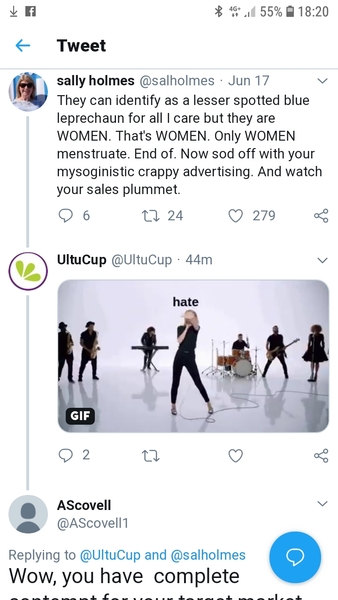 Menstruators lol pmsl etc.