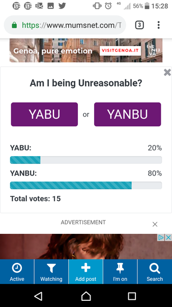 Aibu to think there are some current threads that have been started just to test the new voting feature?