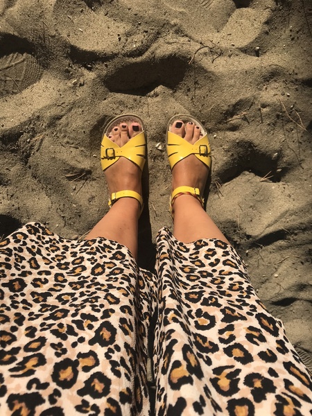 Yellow sandals