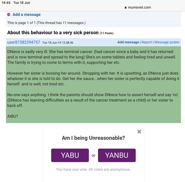 Introducing AIBU voting