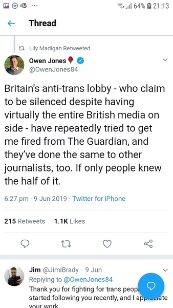 Owen Jones sounds off about ‘self described’ feminists