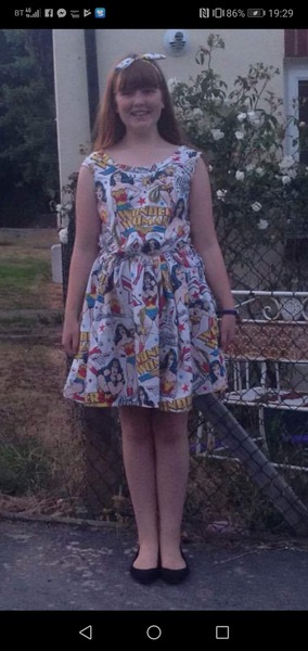 Look at the dresses I've made from duvet covers.