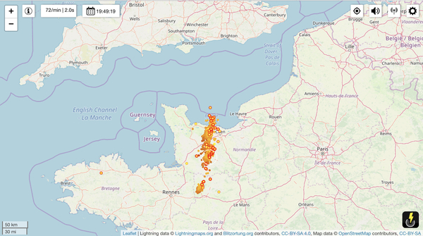 Potential for severe thunderstorms and heavy rain Tuesday 18th/Wednesday 19th.