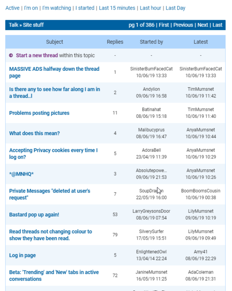 Board not appearing in last updated order