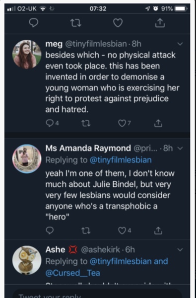 Julie Bindel physically attacked after meeting