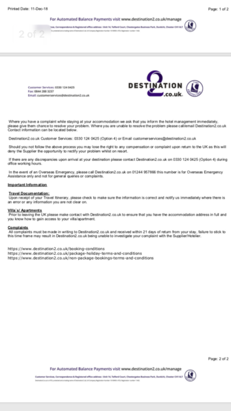 Avoid Destination2- cancellation fiasco