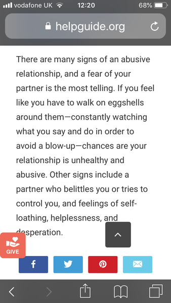 just learnt am in abusive relationship