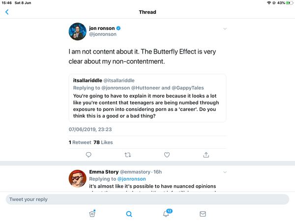 Jon Ronson defends pornography