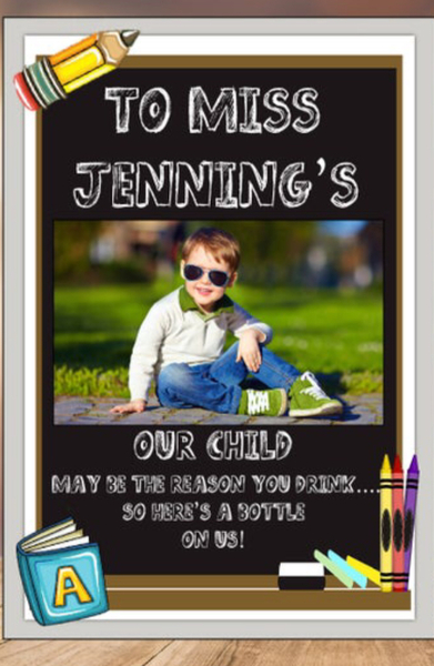 Teacher presents. End of term.