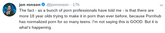 Jon Ronson defends pornography