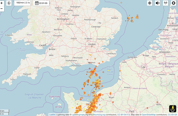 Potential for severe thunderstorms and heavy rain Tuesday 18th/Wednesday 19th.
