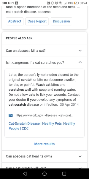 Should I actually call 111 about my bloody finger (oh and find that cat and have it shot)?